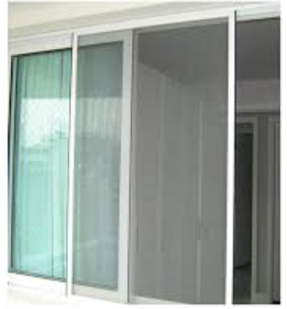 Cửa chống muỗi dạng lùa DL 08 màu trắng trơn