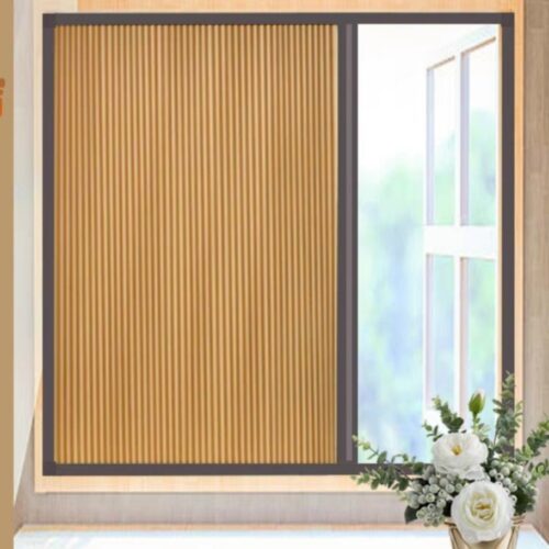 Rèm tổ ong gắn trên cánh kính kiểu Lùa ngang